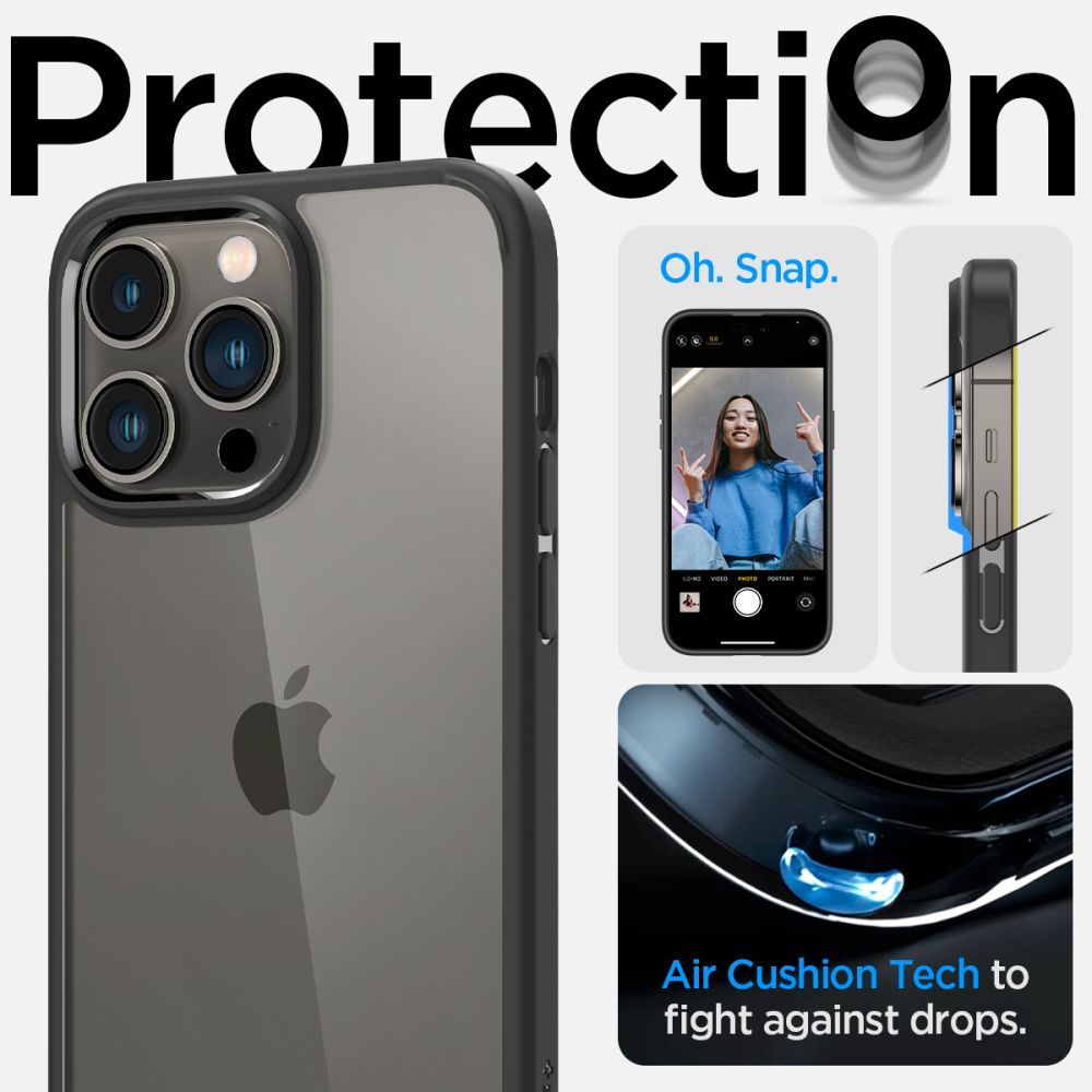COVER SPIGEN ULTRA HYBRID IPHONE 14 PRO MAX MATTSCHWARZ