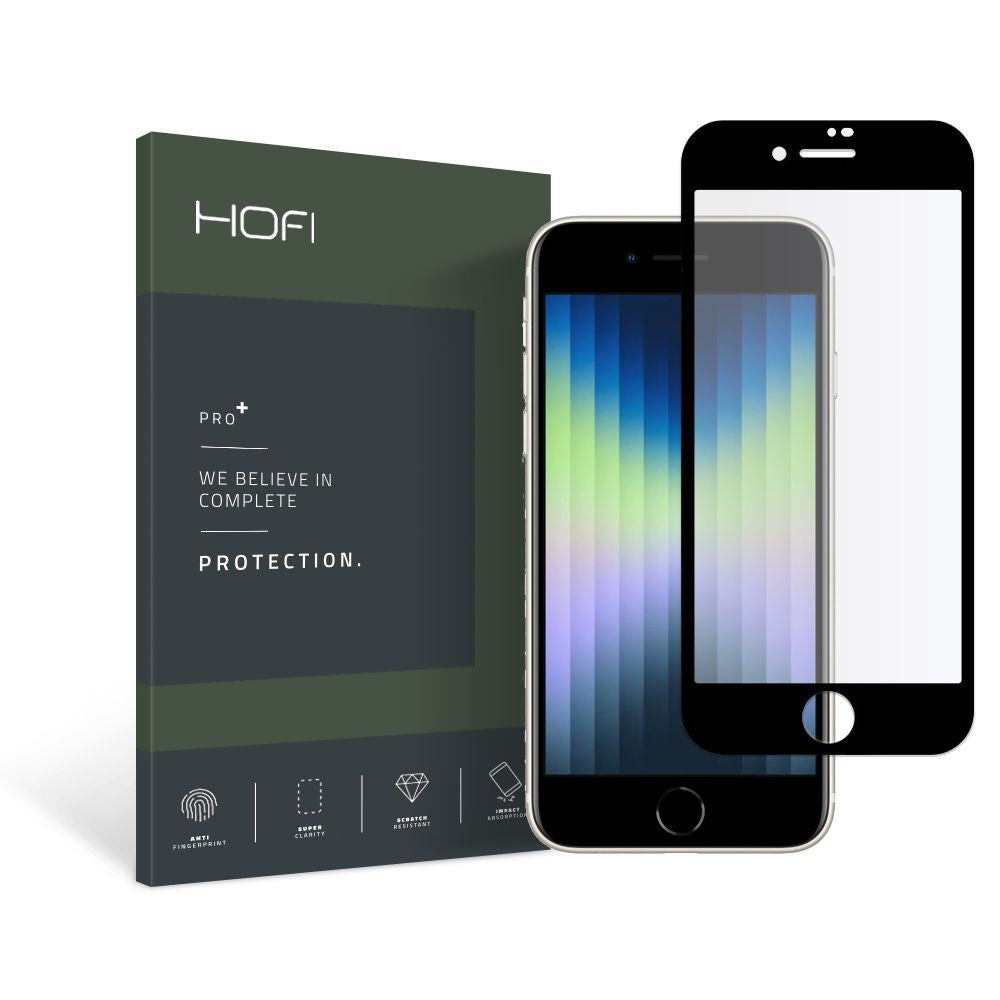 VETRO TEMPERATO HOFI GLASS PRO+ IPHONE 7 / 8 / SE 2020 / 2022 BLACK