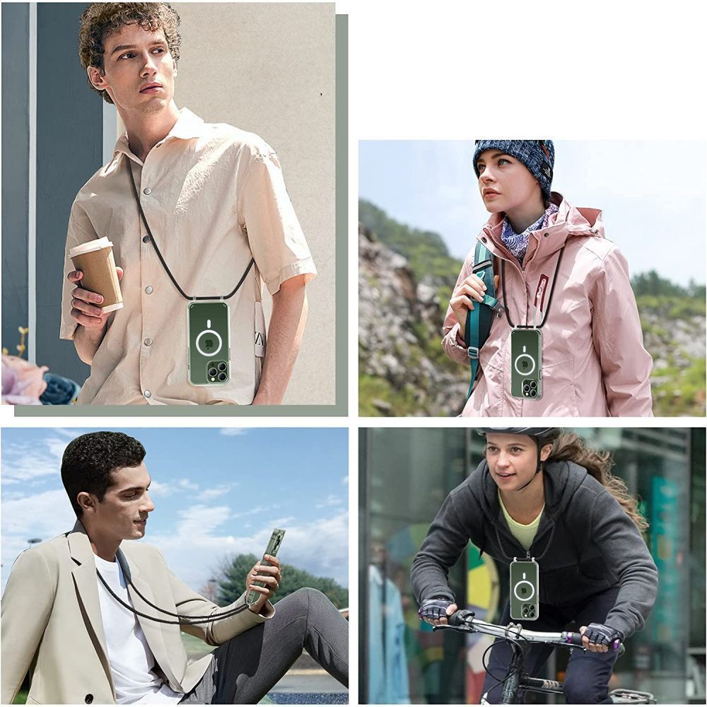 COVER TECH-PROTECT FLEXAIR CHAIN MAGSAFE IPHONE 15 PRO BLACK & BEIGE