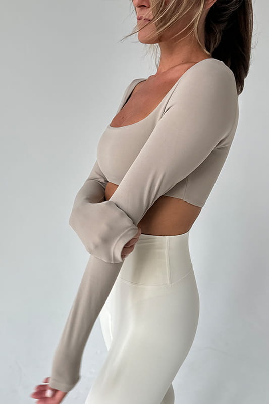 TOP MATERA LONGSLEEVE SABBIA M