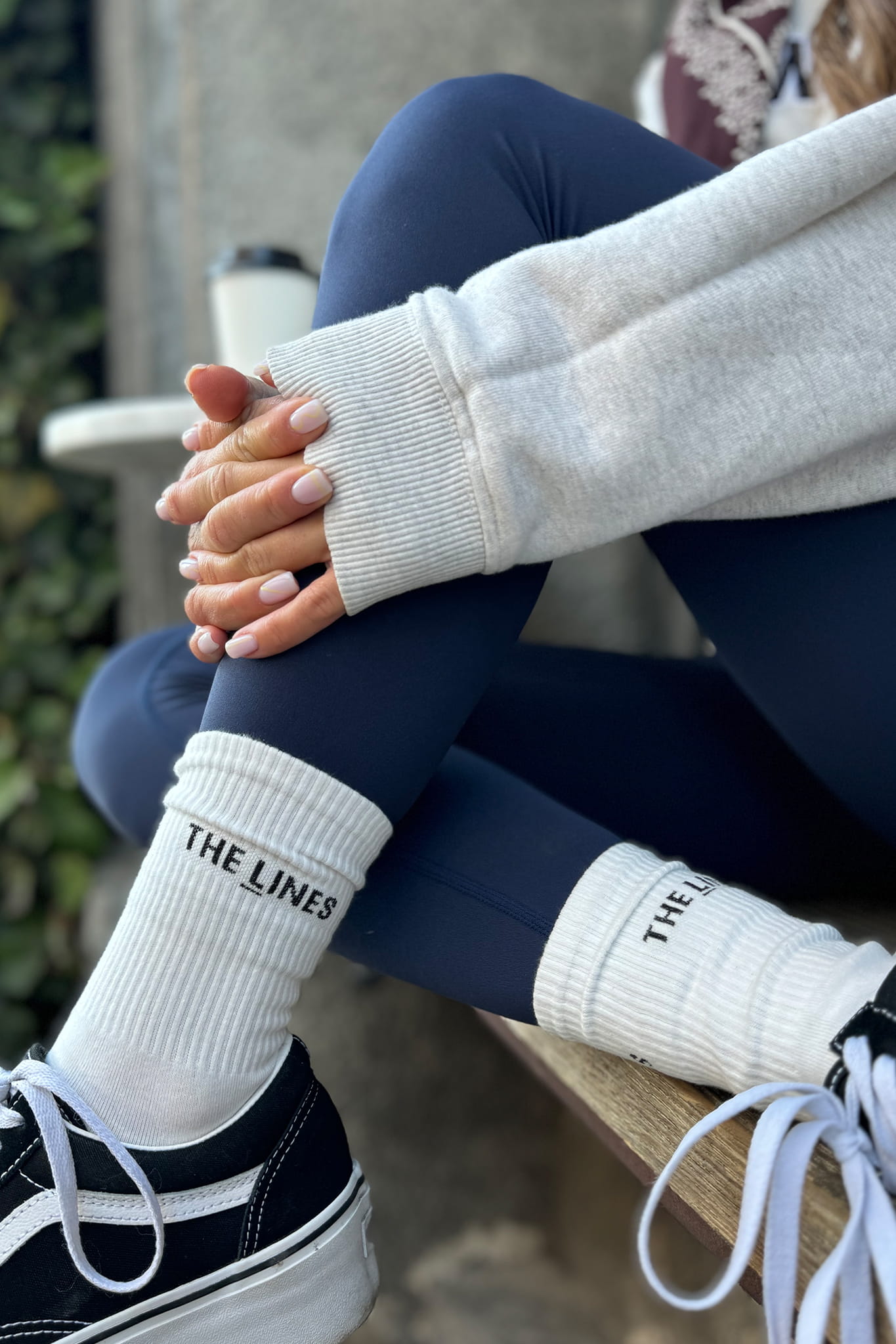 CALZINI THE LINES URBAN BIANCO