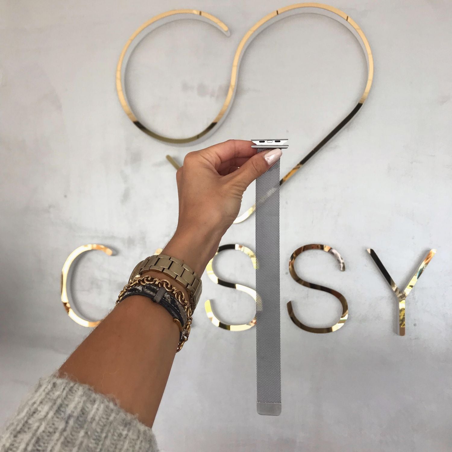 CINTURINO TECH-PROTECT MILANESEBANDA APPLE WATCH 4 / 5 / 6 / 7 / SE (42 / 44 / 45 MM) ARGENTO