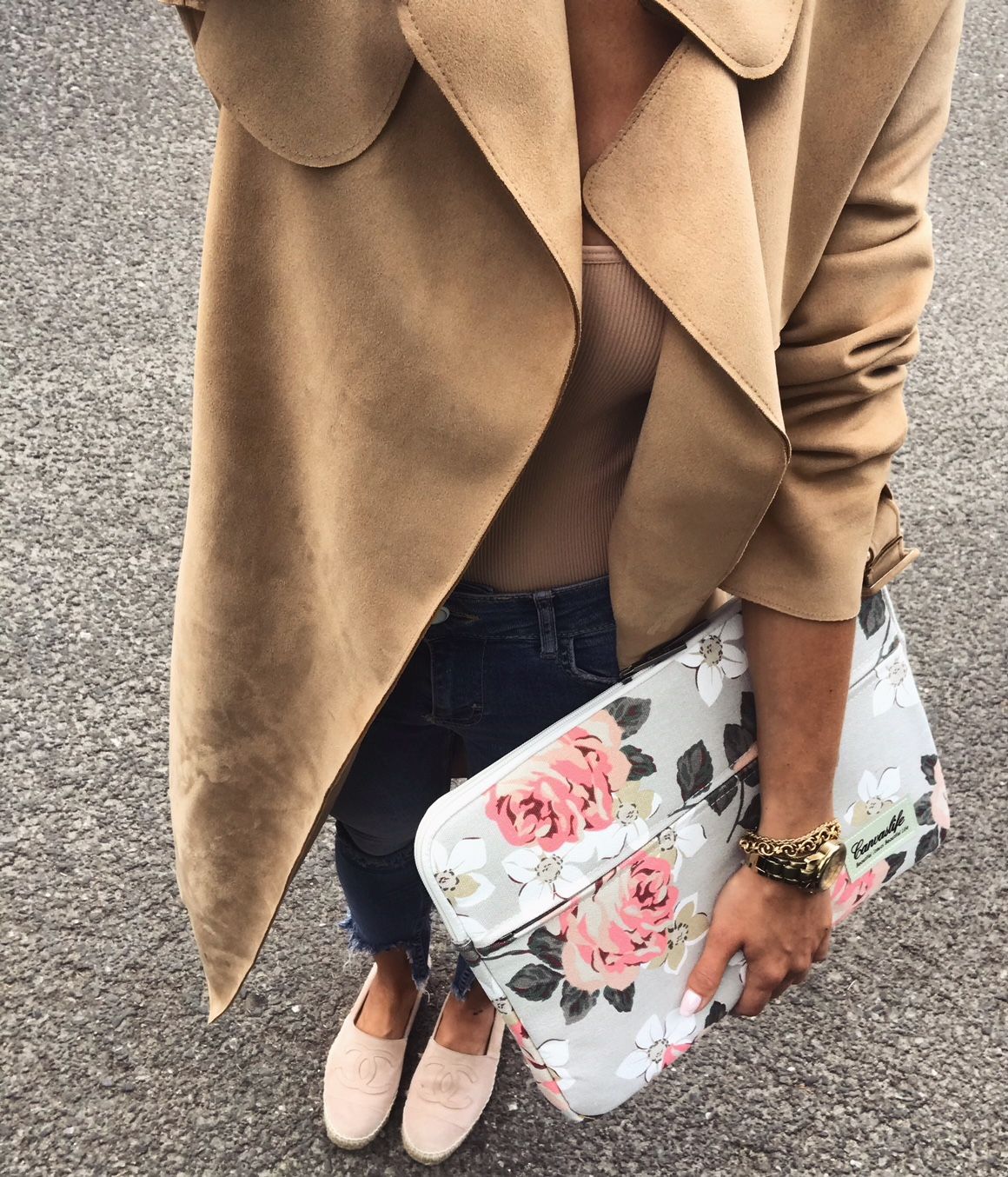 BORSA CANVASLIFE BAG MACBOOK AIR/PRO 15 WHITE ROSE