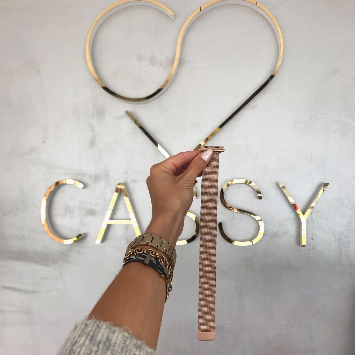 CINTURINO TECH-PROTECT MILANESEBAND APPLE WATCH 4 / 5 / 6 / 7 / SE (42 / 44 / 45 MM) ROSE GOLD