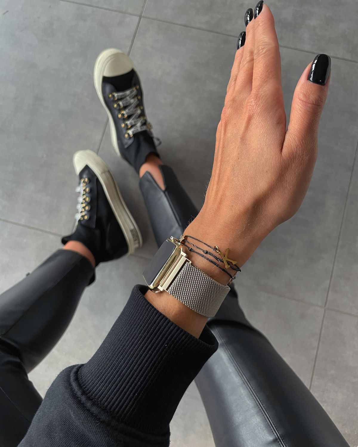 CINTURINO TECH-PROTECT MILANESEBAND APPLE WATCH 4 / 5 / 6 / 7 / SE (42 / 44 / 45 MM) BLACK