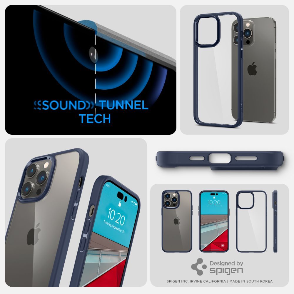 COVER SPIGEN ULTRA HYBRID IPHONE 14 PRO MARINEBLAU