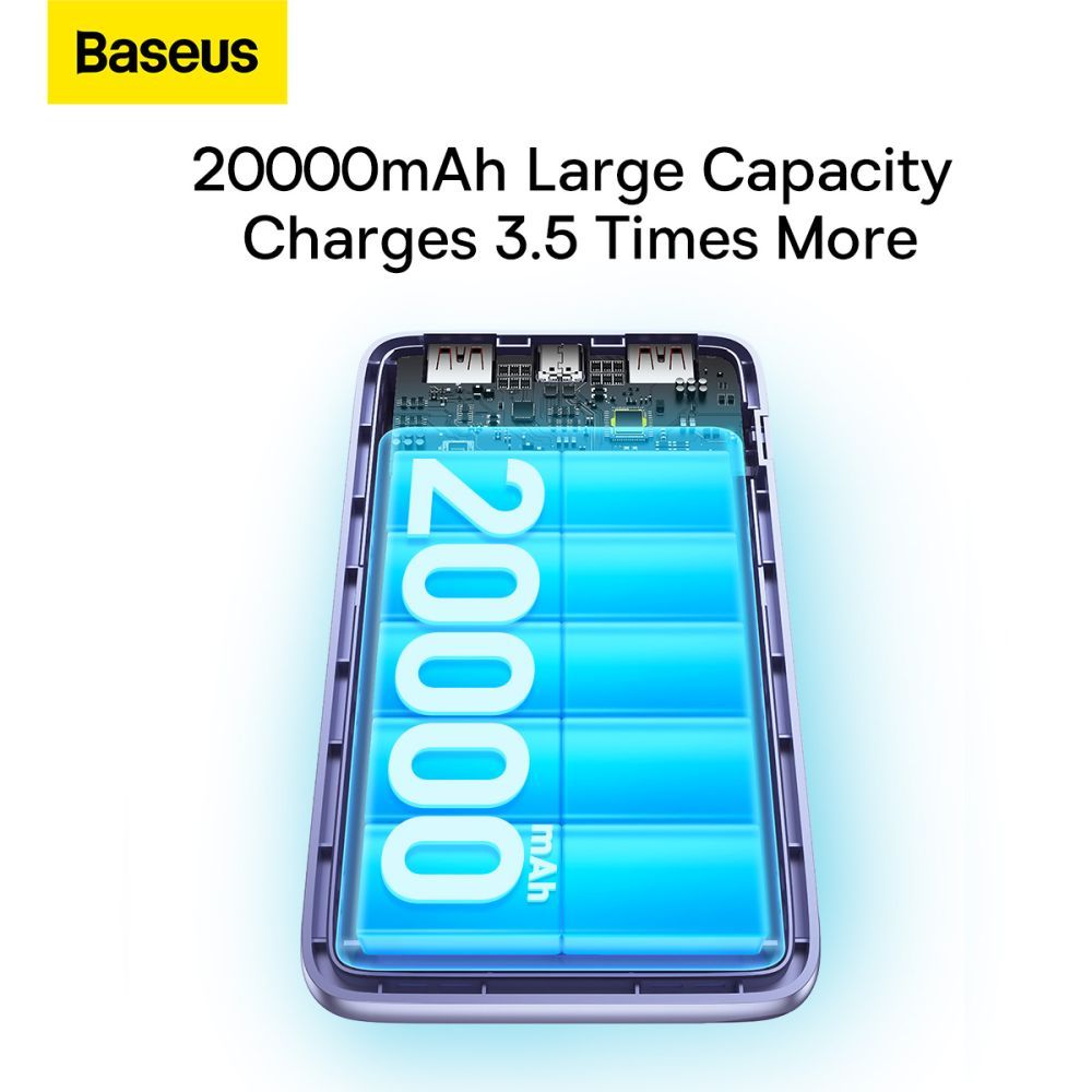 BASEUS PPBD2 BIPOW PRO 22.5W DIGITAL DISPLAY POWER BANK 20000MAH PURPLE