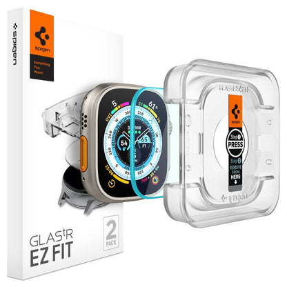 VETRO TEMPERATO SPIGEN GLAS.TR ”EZ FIT” 2-PACK APPLE WATCH ULTRA (49 MM) CLEAR