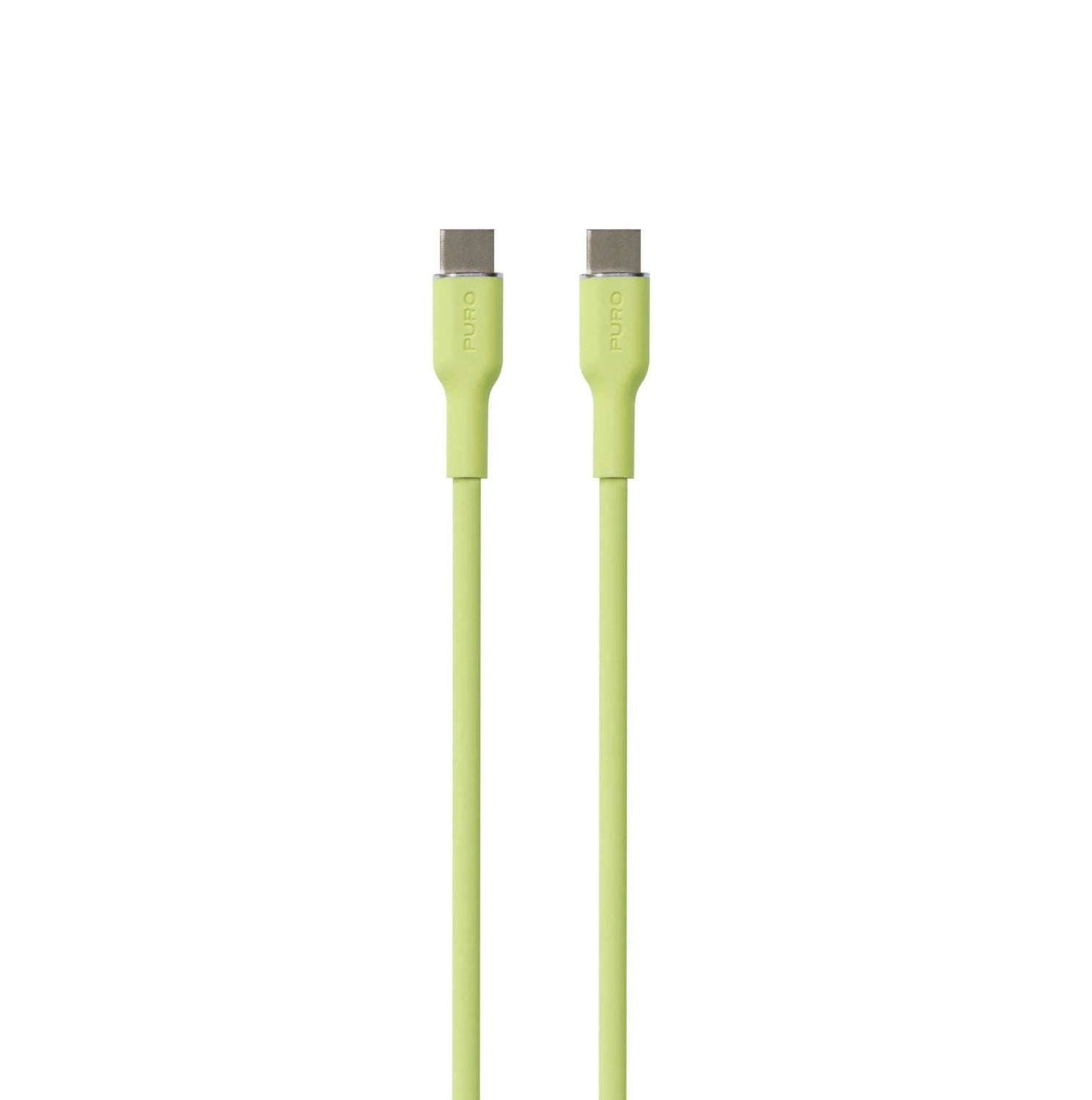 CAVO PURO Di Ricarica E Sincronizzazione SOFT Da USB-C A USB-C 1,5m GREEN