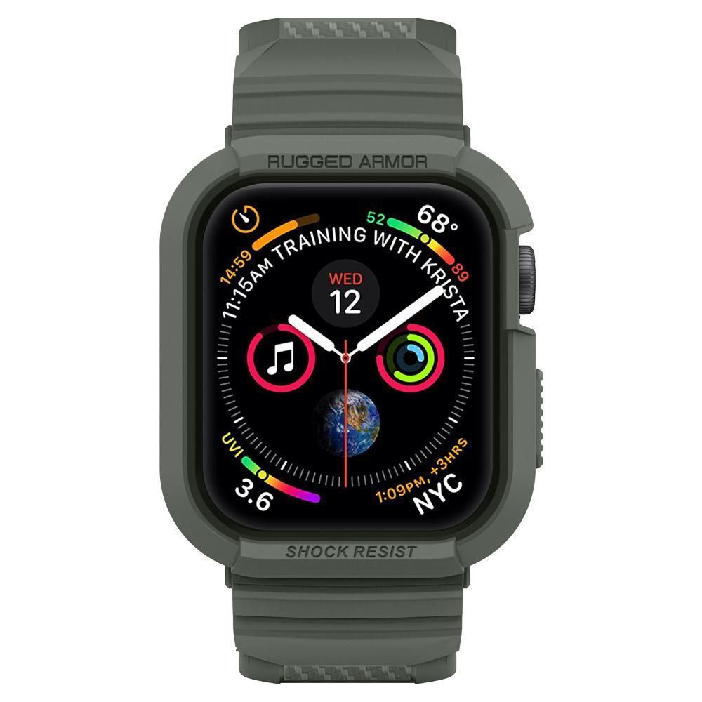 CUSTODIA +CINTURINO SPIGEN RUGGED ARMOUR "PRO" APPLE WATCH 4 / 5 / 6 / 7 / SE (44 / 45 MM) VERDE MILITARE