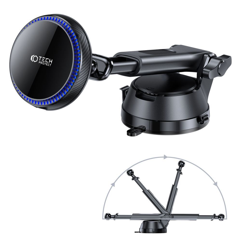 CARICABATTERIE DA AUTO TECH-PROTECT MM15W-V4 CARICABATTERIE WIRELESS MAGNETICO MAGSAFE DA CRUSCOTTO 15W NERO