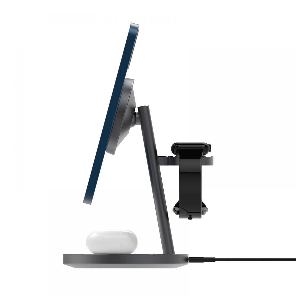 CARICATORE AD INDUZIONE TECH-PROTECT A9 3IN1 MAGNETIC MAGSAFE WIRELESS CHARGER BLACK