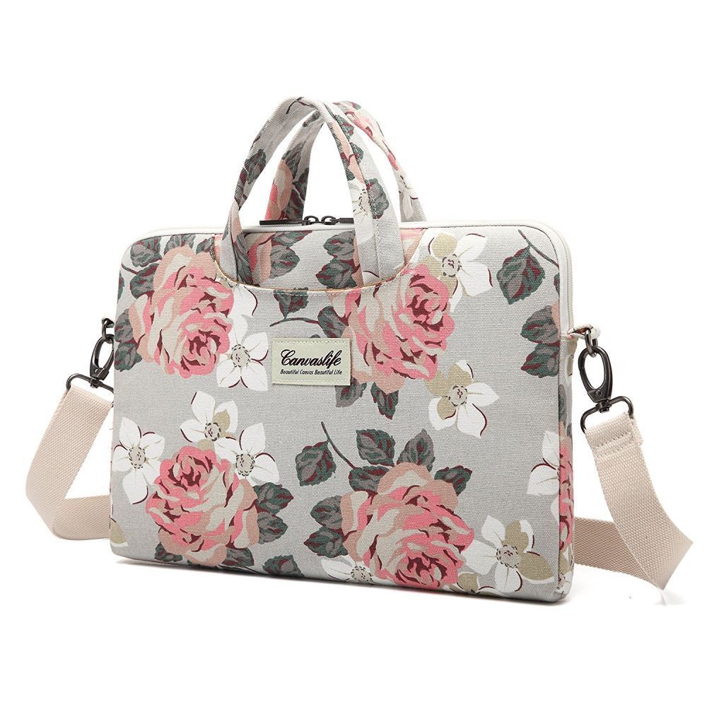 BORSA CANVASLIFE BAG MACBOOK AIR/PRO 15 WHITE ROSE