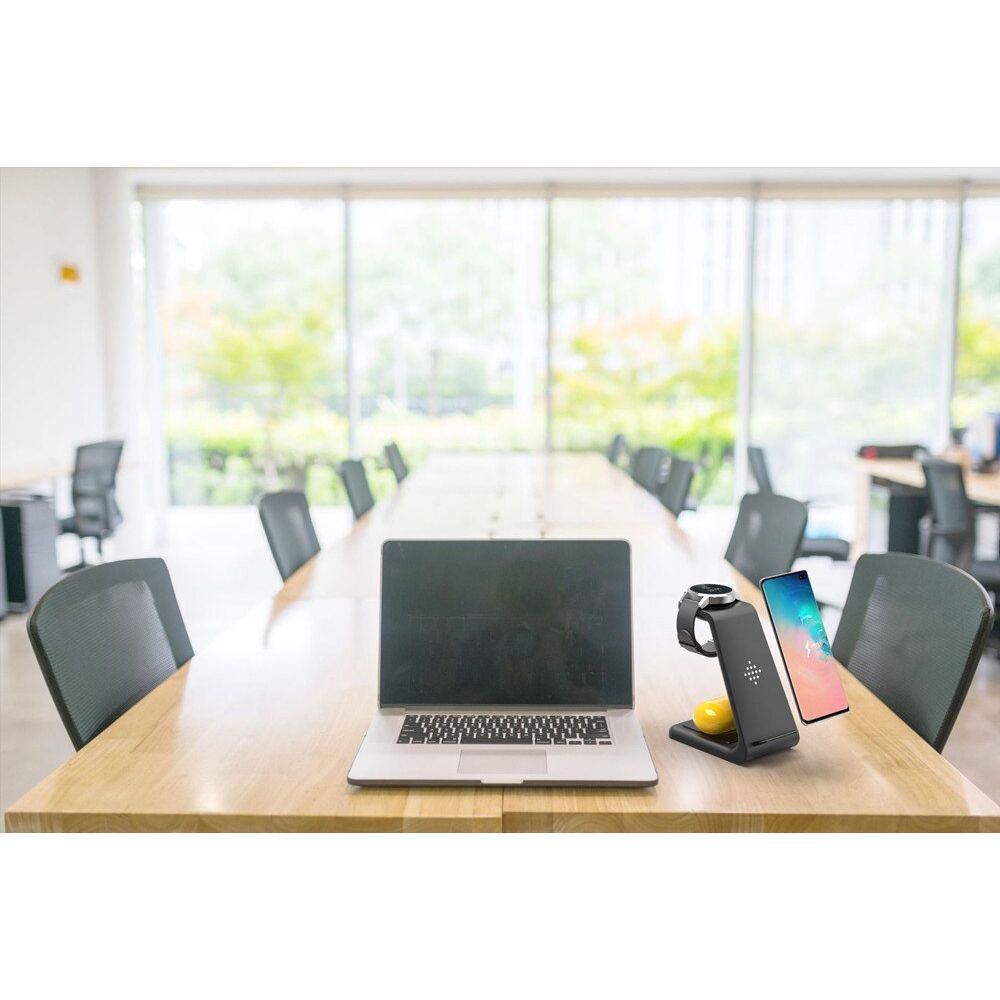 CARICATORE AD INDUZIONE TECH-PROTECT A7 3IN1 WIRELESS CHARGER BLACK