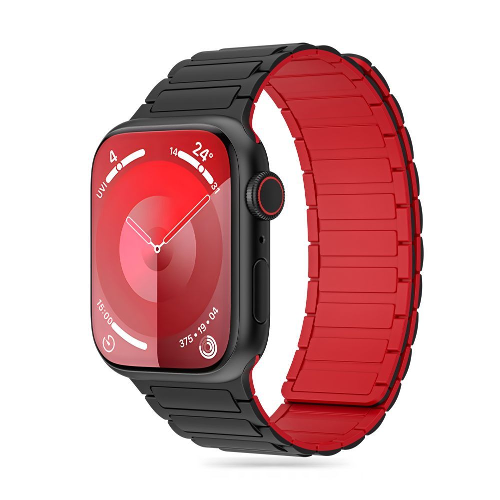 TECH-PROTECT ICONBAND MAGNETIC APPLE WATCH 4 / 5 / 6 / 7 / 8 / 9 / SE / ULTRA 1 / 2 (42 / 44 / 45 / 49 MM) NERO/ROSSO