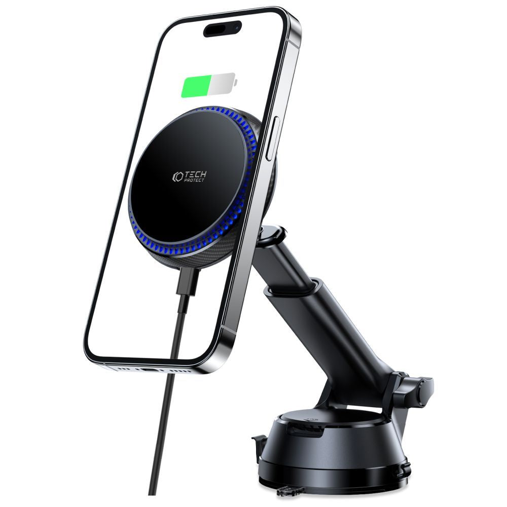 CARICABATTERIE DA AUTO TECH-PROTECT MM15W-V4 CARICABATTERIE WIRELESS MAGNETICO MAGSAFE DA CRUSCOTTO 15W NERO