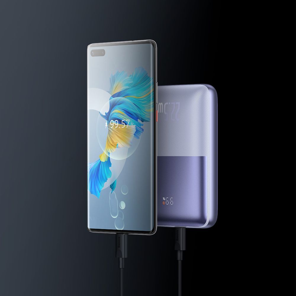 BASEUS PPBD2 BIPOW PRO 22.5W DIGITAL DISPLAY POWER BANK 20000MAH PURPLE