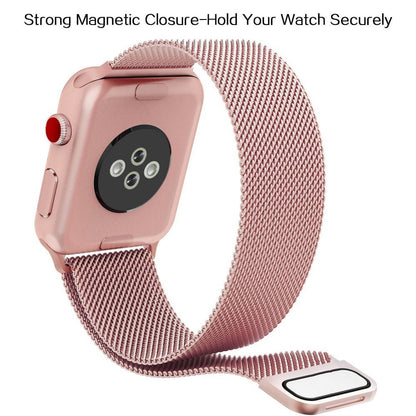 CINTURINO TECH-PROTECT MILANESEBAND APPLE WATCH 4 / 5 / 6 / 7 / SE (42 / 44 / 45 MM) ROSE GOLD