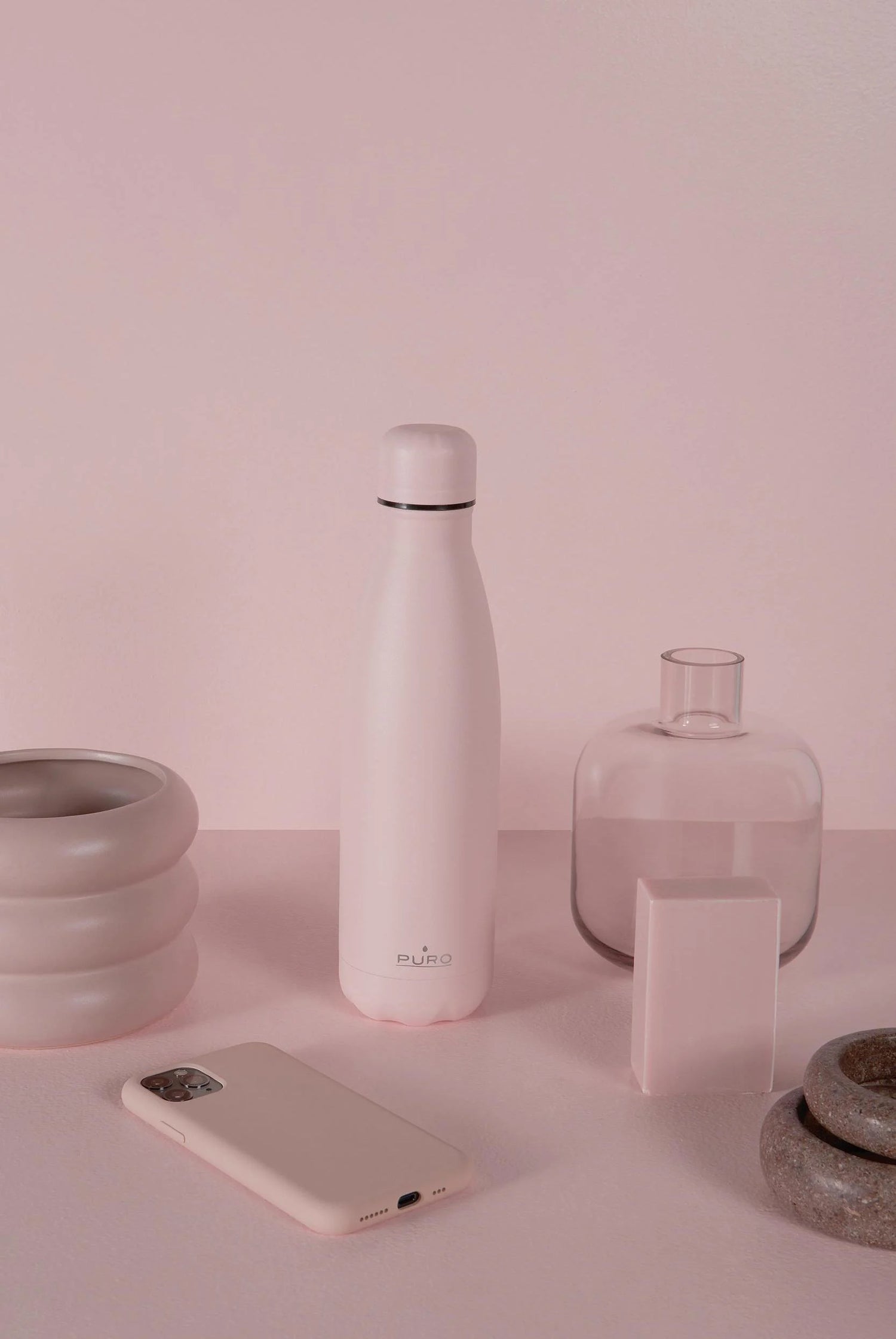 BOTTIGLIA TERMICA PURO THERMAL ICON 0,5 ML ROSA CHIARO